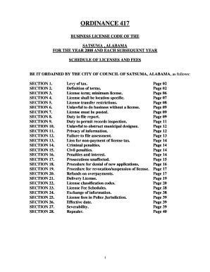 city of satsuma business license.